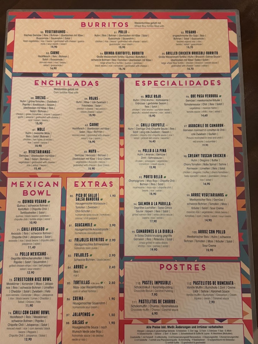 Que Pasa Mexican restaurant Photo Menu 1