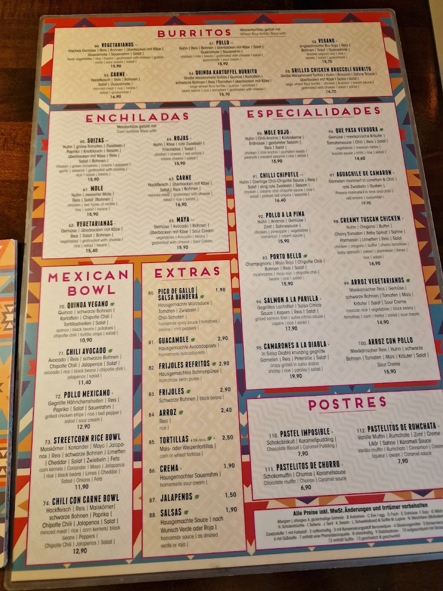 Que Pasa Mexican restaurant Photo Menu 10