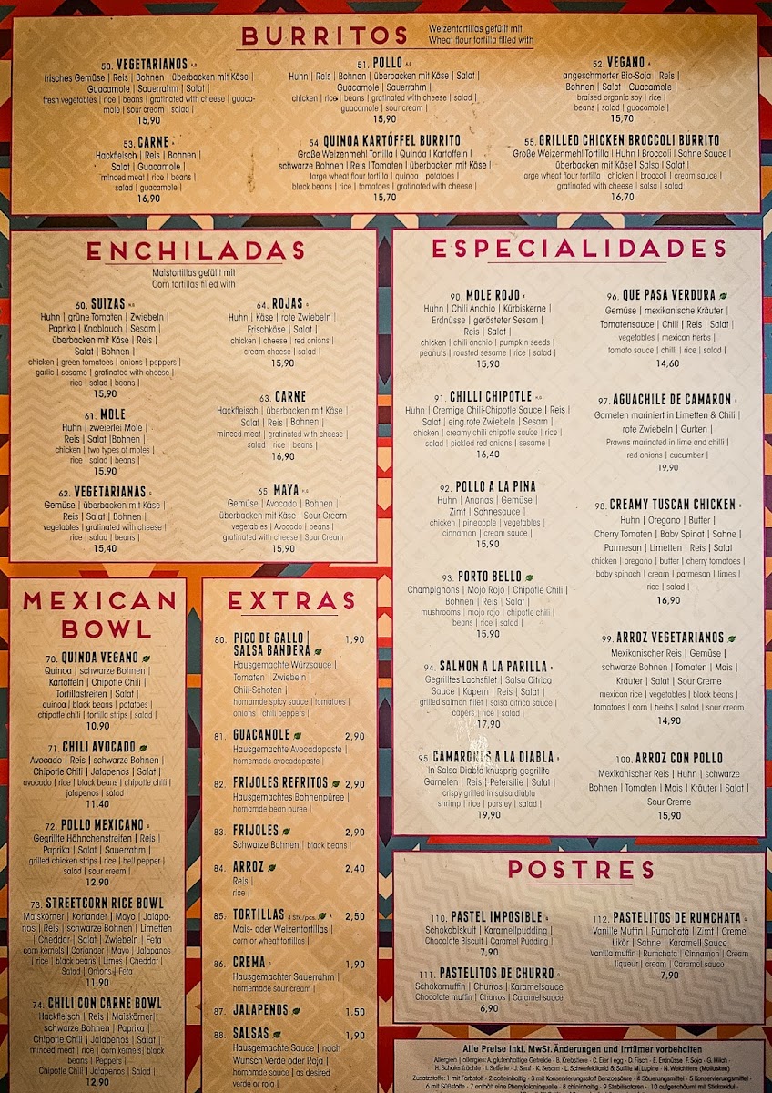 Que Pasa Mexican restaurant Photo Menu 3