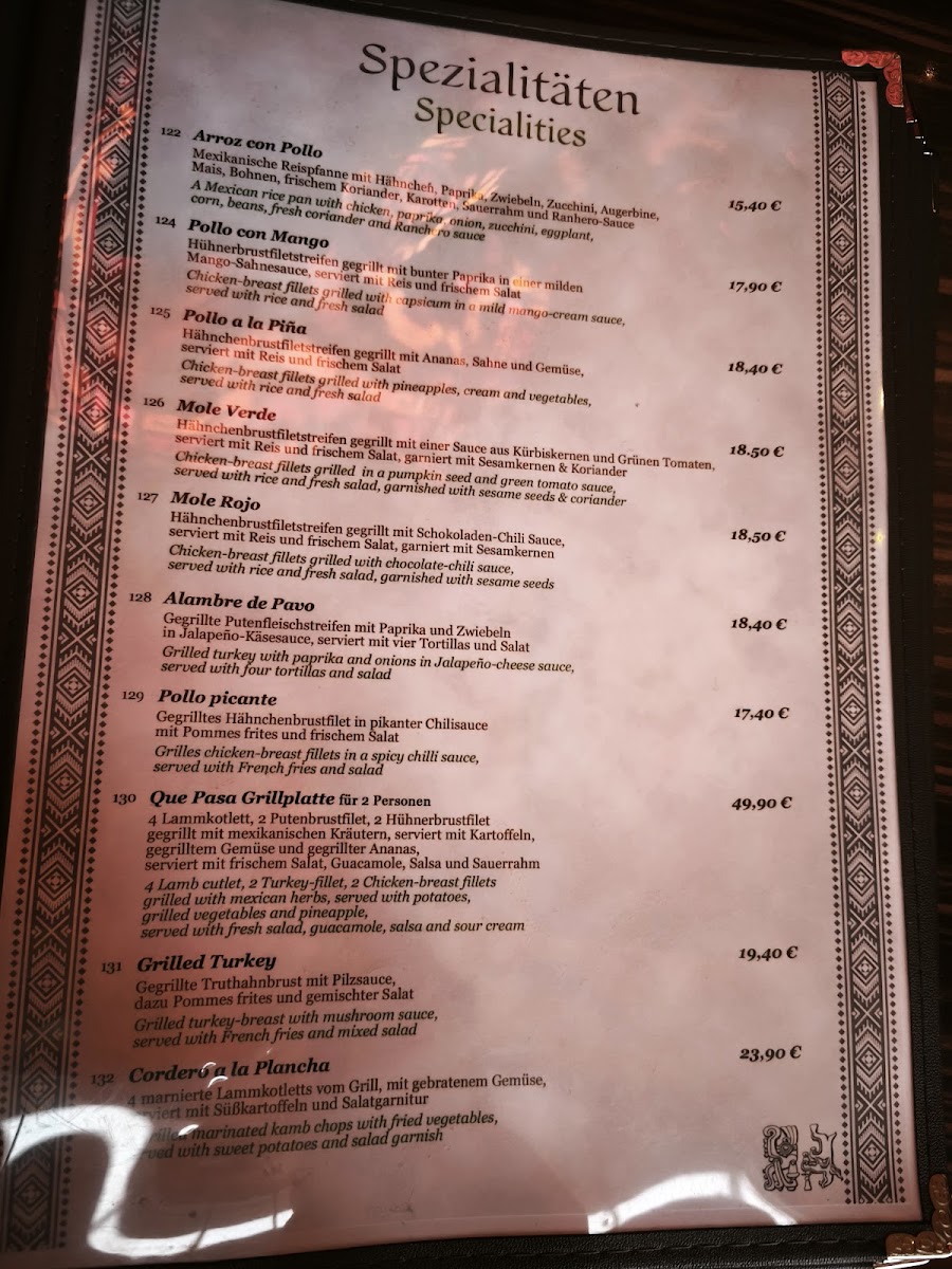 Que Pasa Mexican restaurant Photo Menu 7