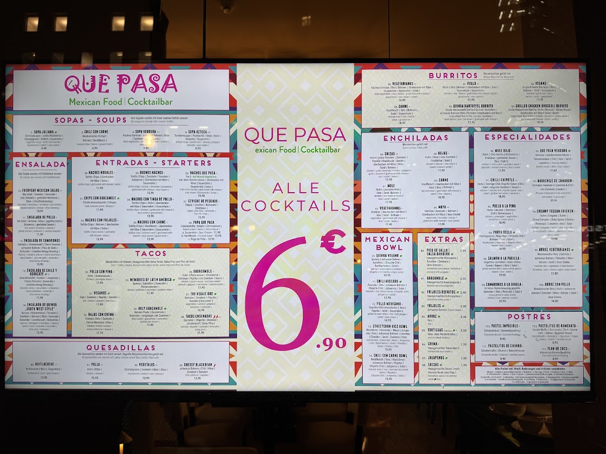 Que Pasa Mexican restaurant Photo Menu 8