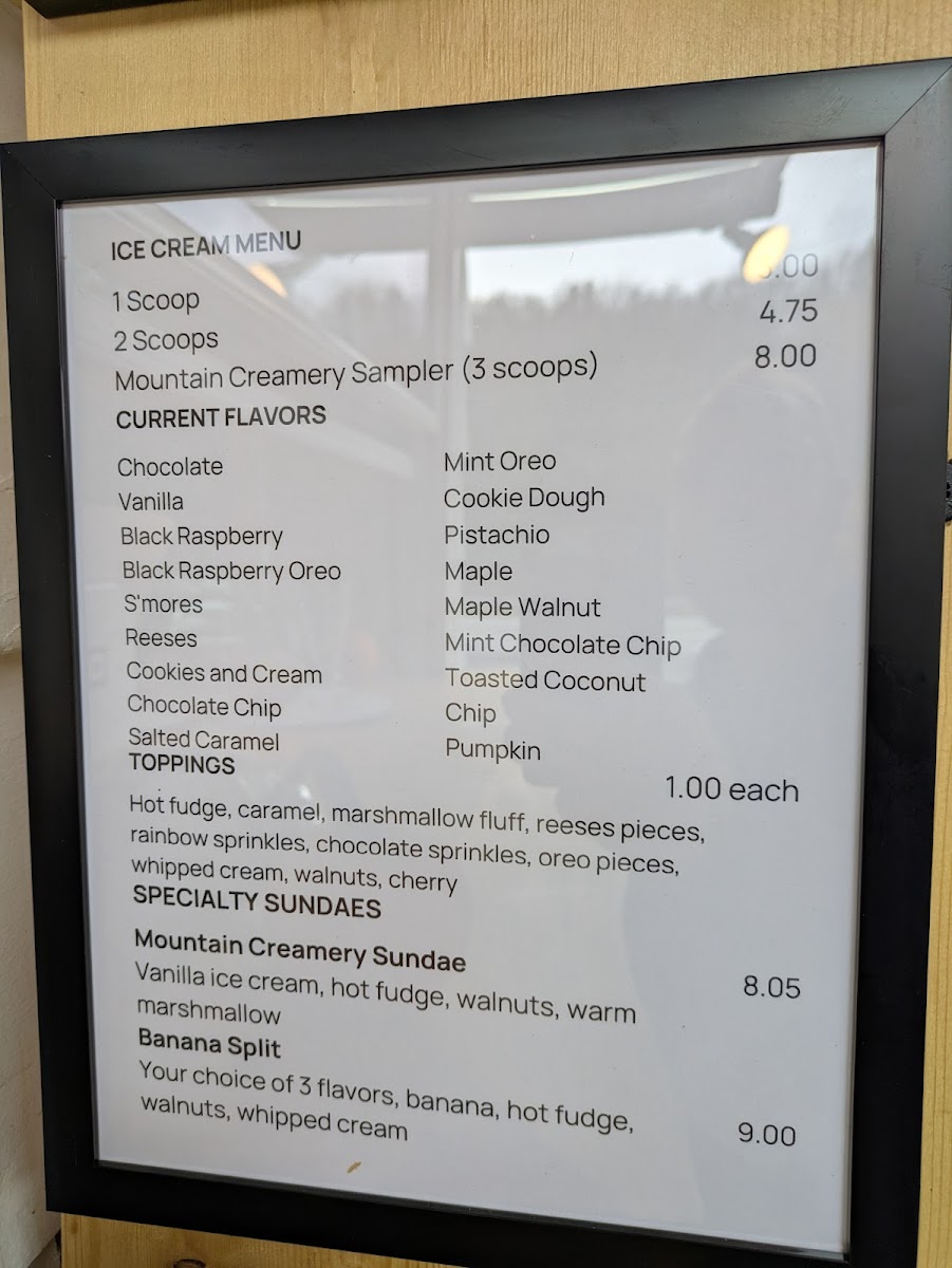 Mountain Creamery Photo Menu 7