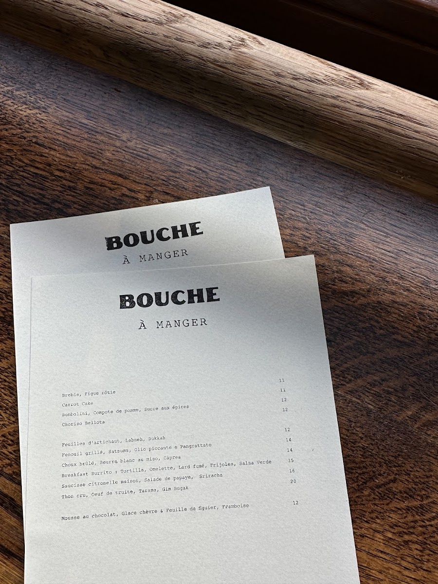 Bouche Paris Photo Menu 5