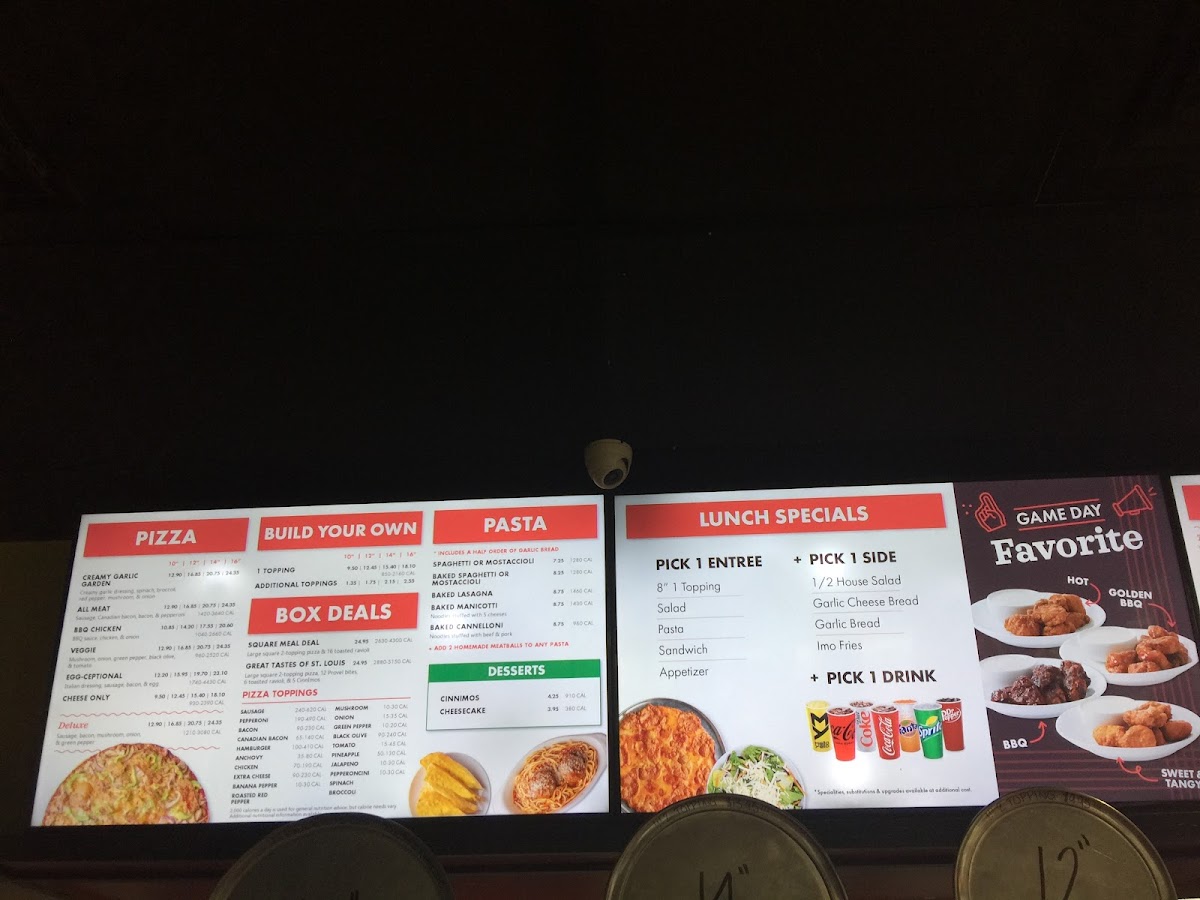 Imo's Pizza Photo Menu 2