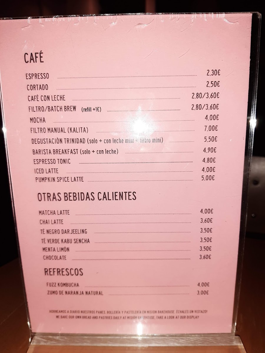 Misión Café Photo Menu 6