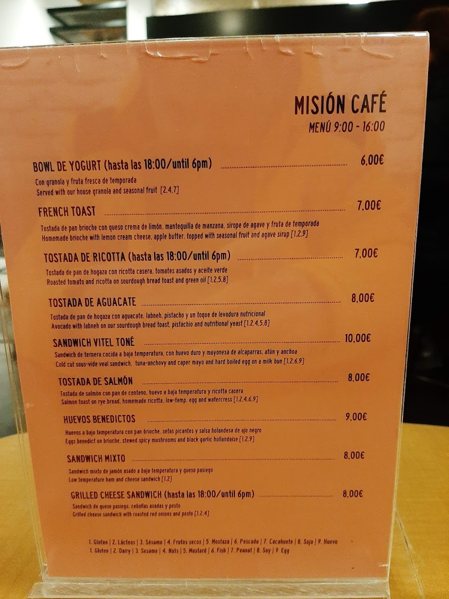 Misión Café Photo Menu 8