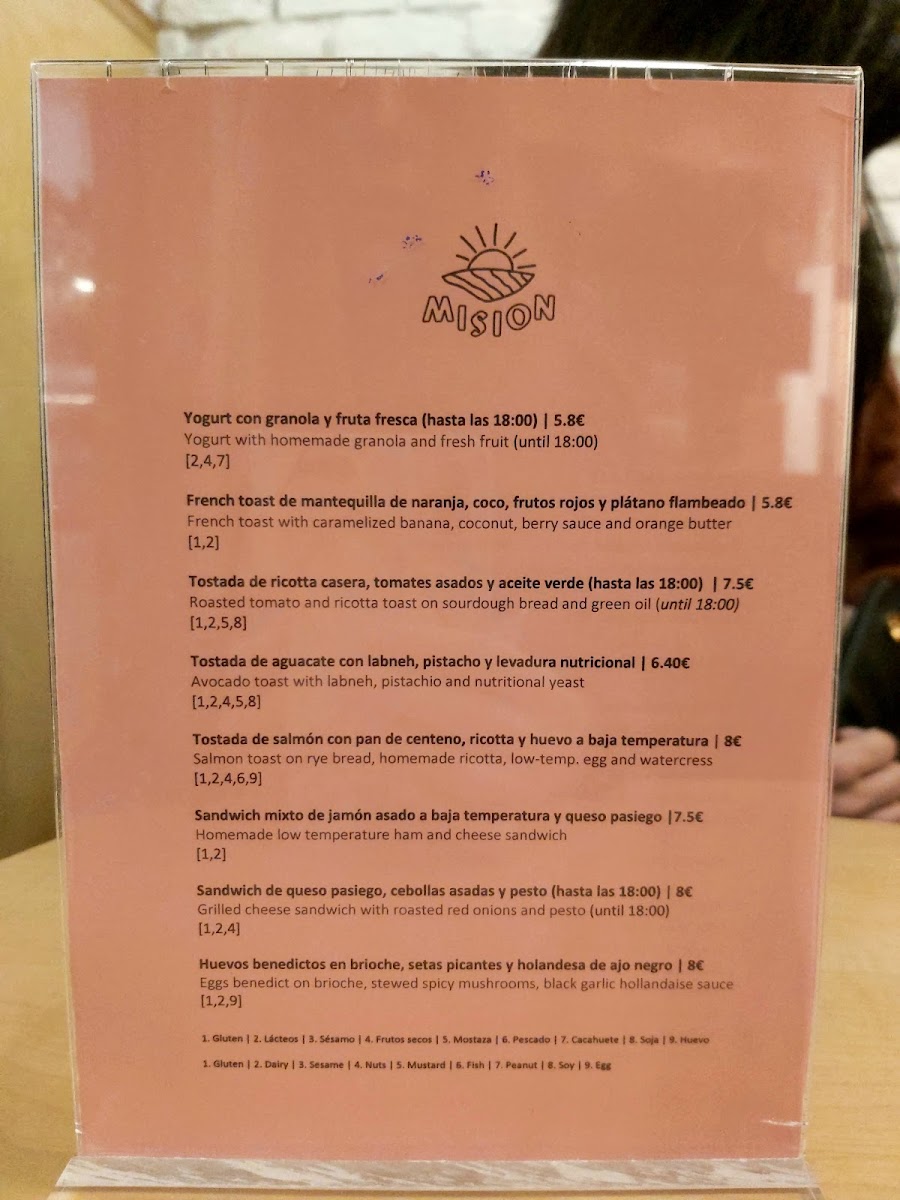 Misión Café Photo Menu 9