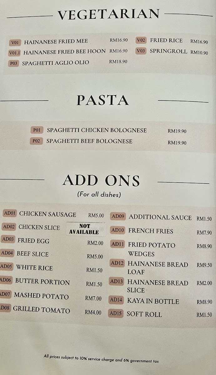 Coliseum Cafe @IOI City Mall Photo Menu 4