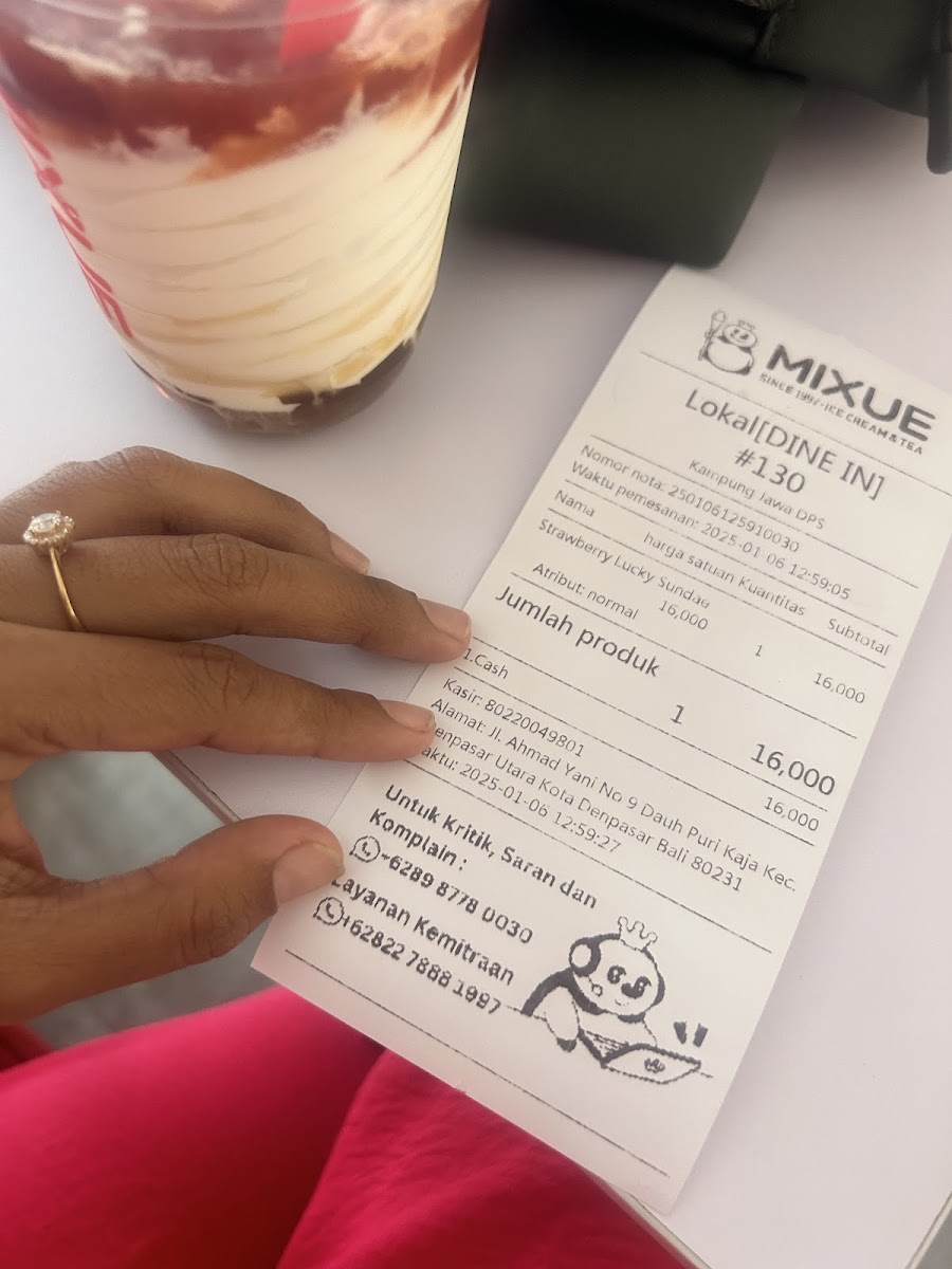 Mixue Ahmad Yani Photo Menu 6