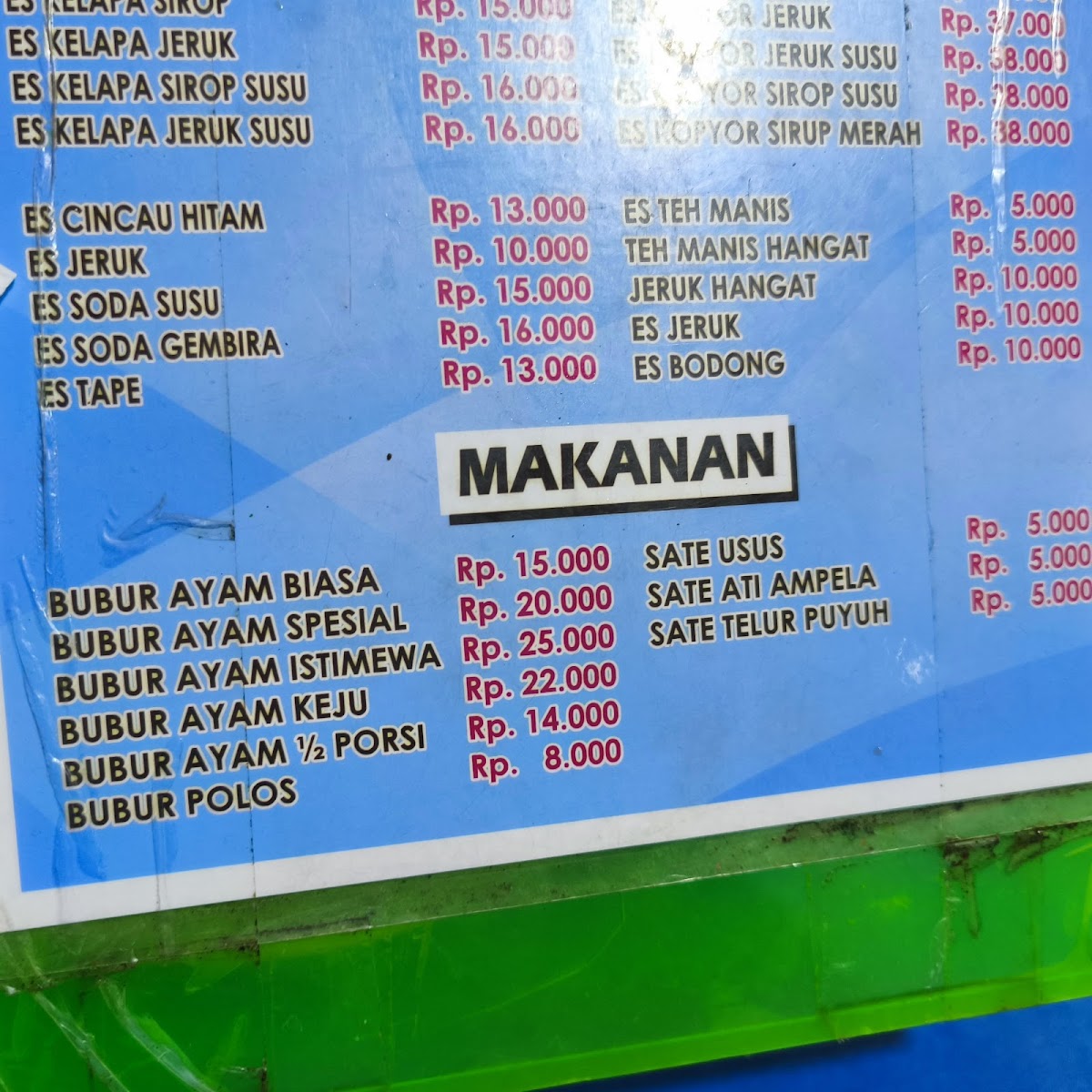 Sinar Garut Asli & Bubur Ayam Sadulur Photo Menu 2