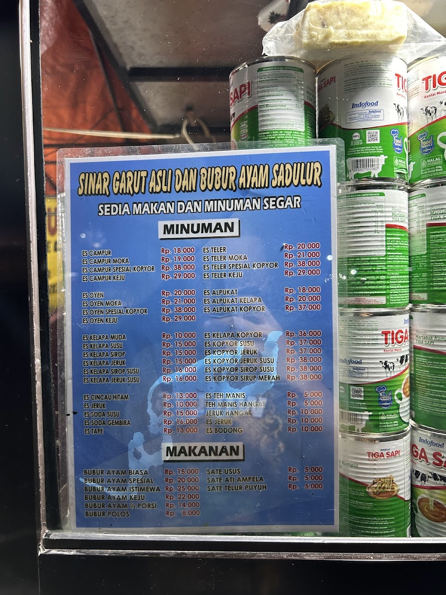Sinar Garut Asli & Bubur Ayam Sadulur Photo Menu 4