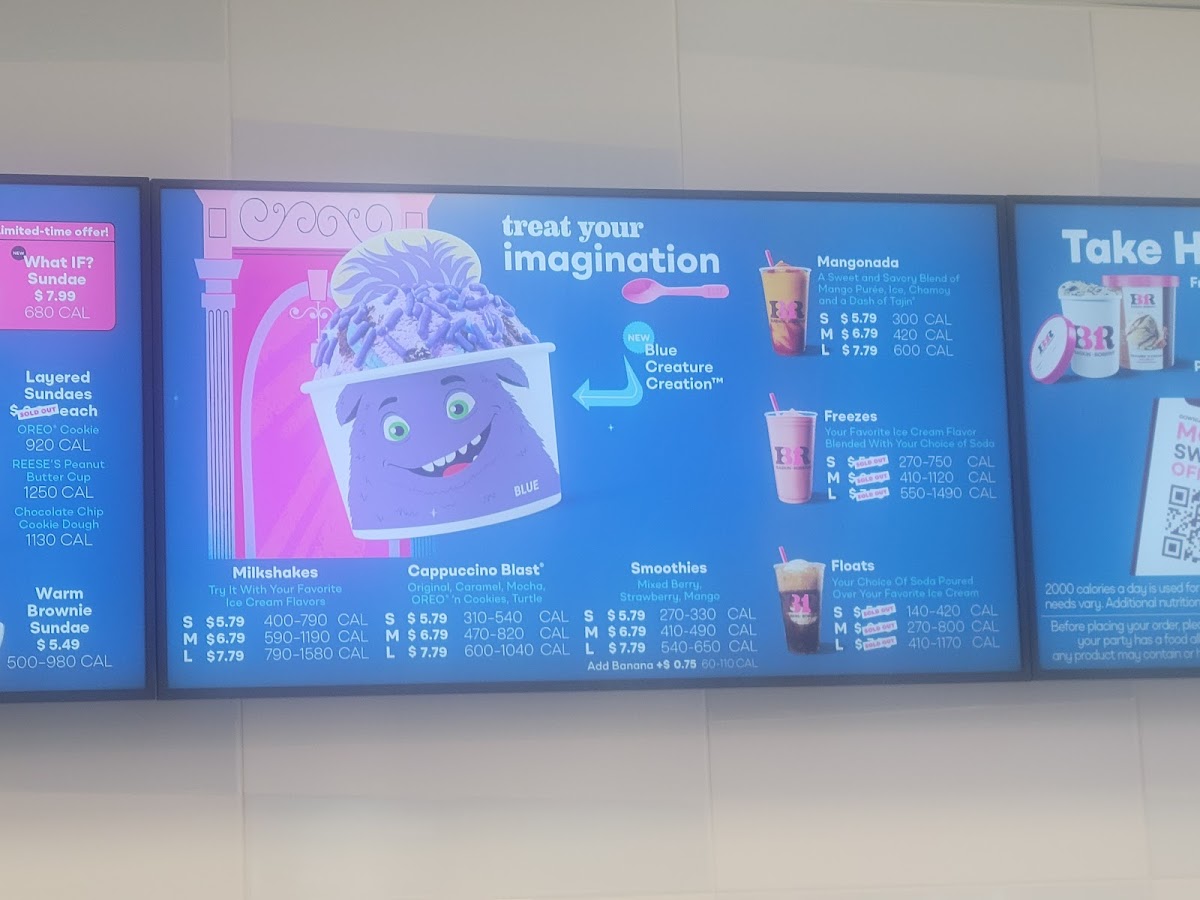 Dunkin & Baskin Robbins Photo Menu 1