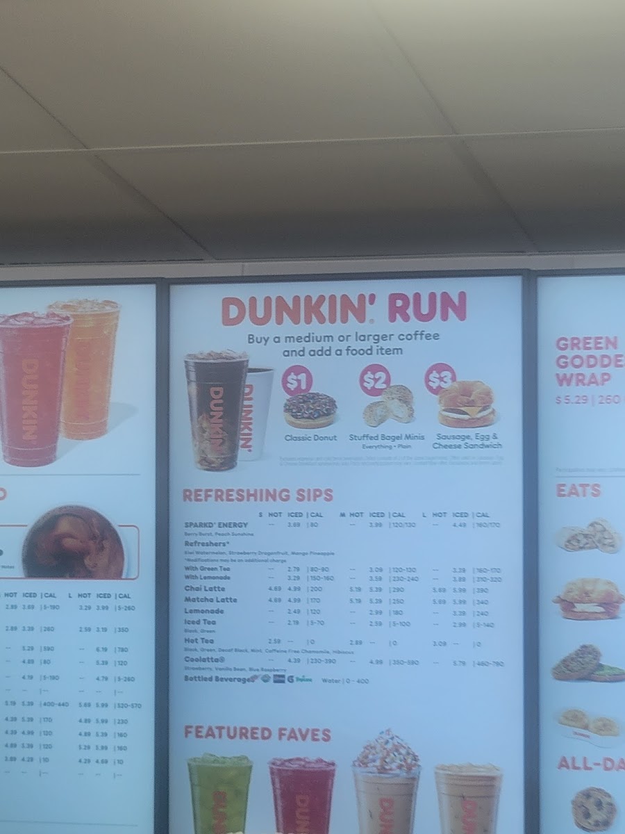 Dunkin & Baskin Robbins Photo Menu 2
