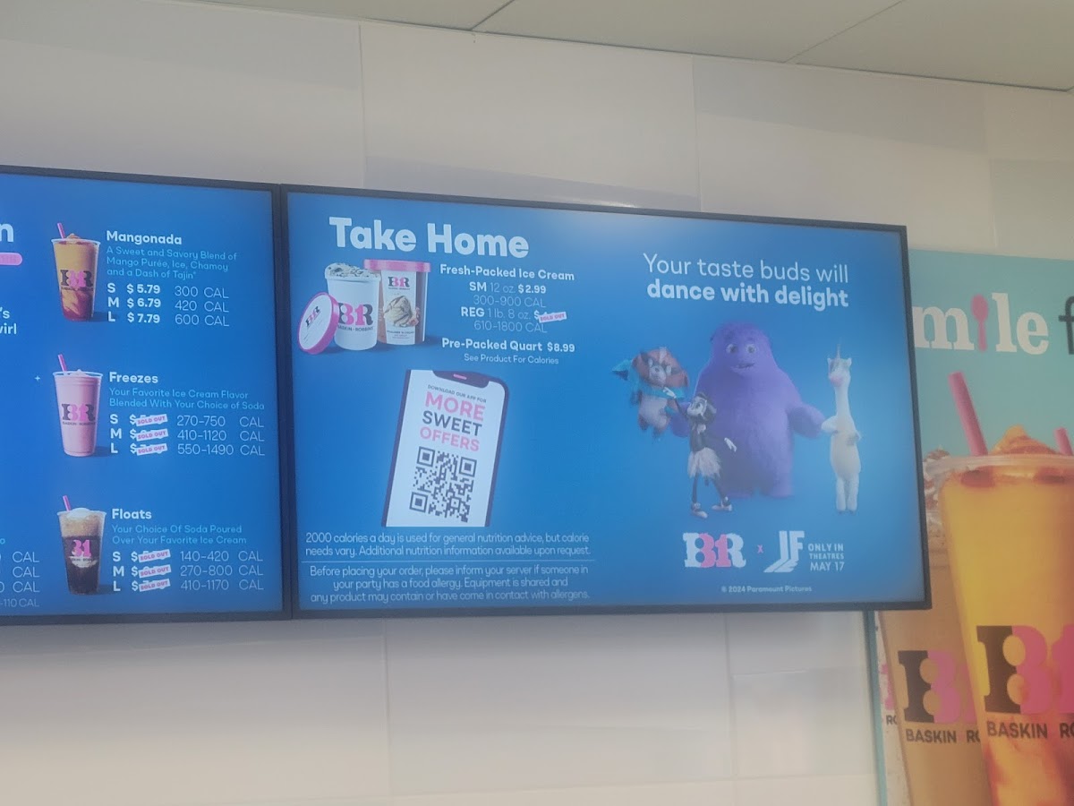Dunkin & Baskin Robbins Photo Menu 5