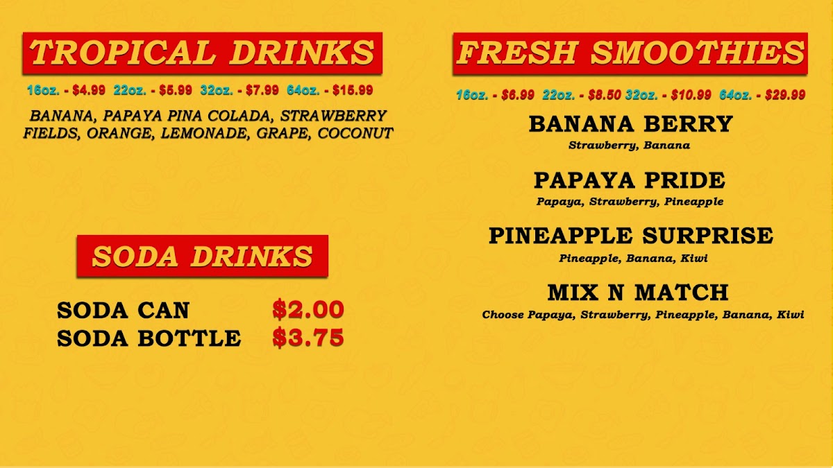 Papaya King Photo Menu 3