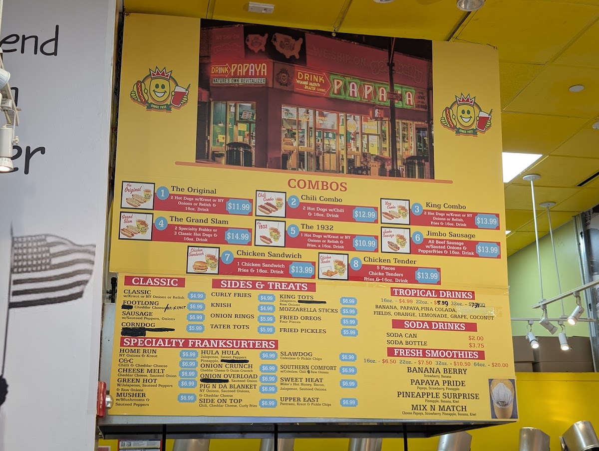 Papaya King Photo Menu 7