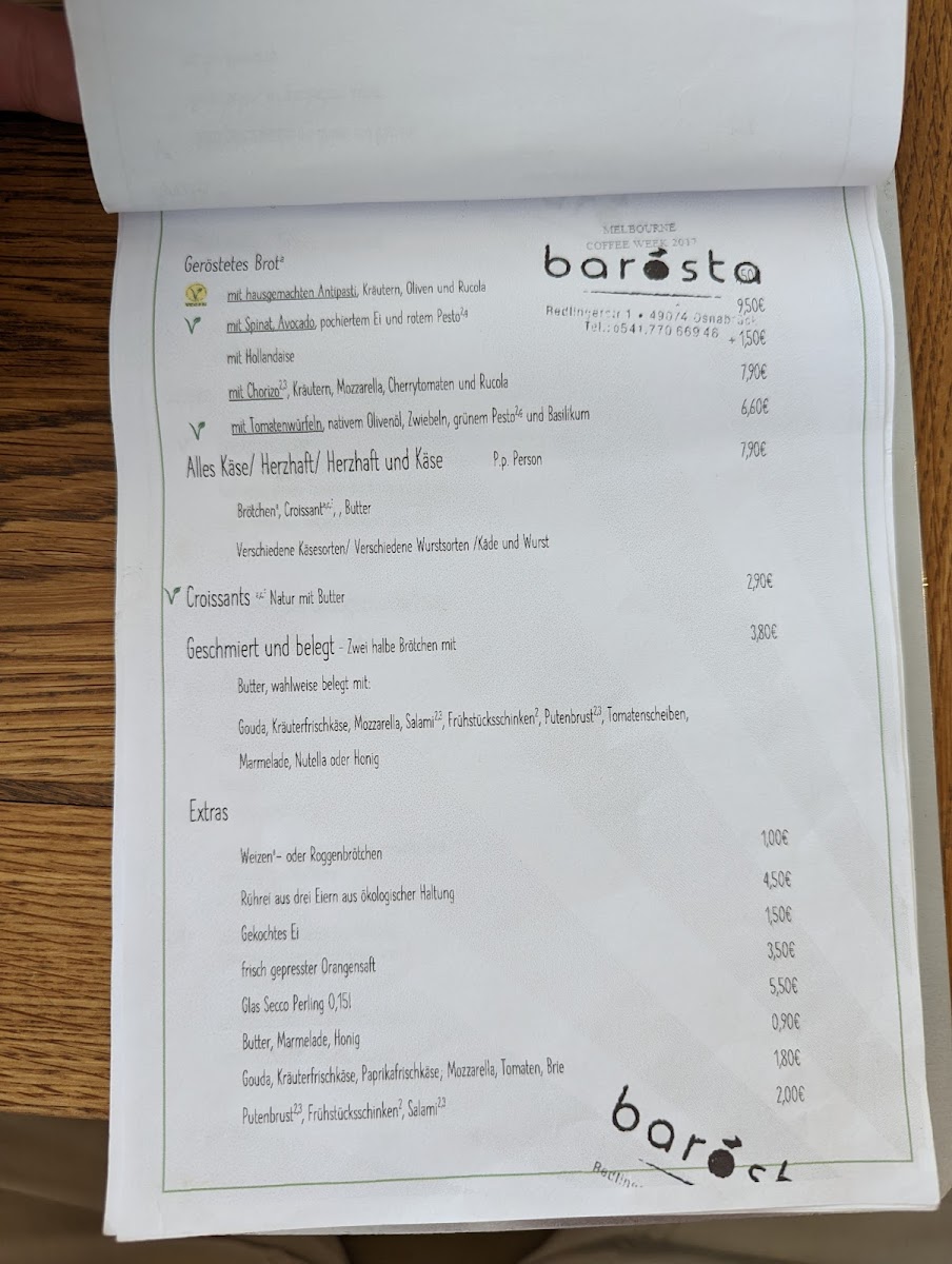 Barösta Kaffeehaus Photo Menu 5