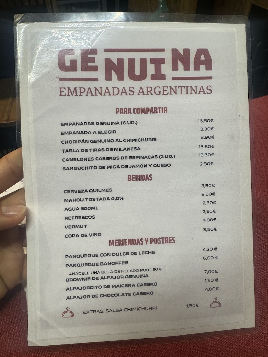 Genuina Empanadas Photo Menu 3