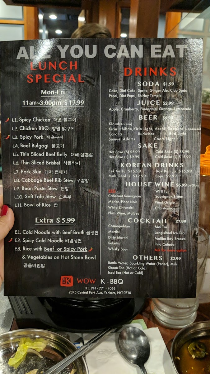 WOW K-BBQ Photo Menu 3