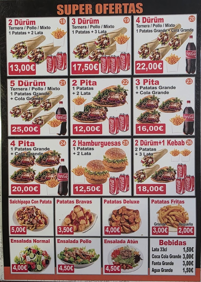 San Roque Doner kebab Photo Menu 2