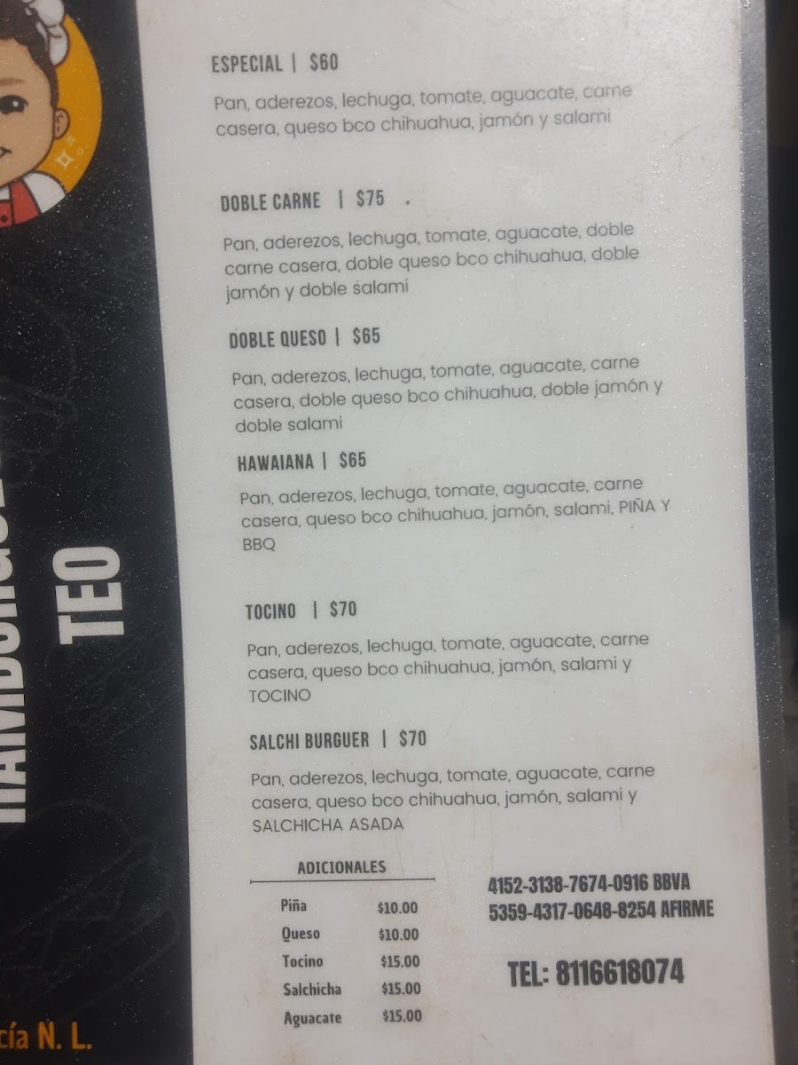 Hamburguesas 'Teo' Photo Menu 5