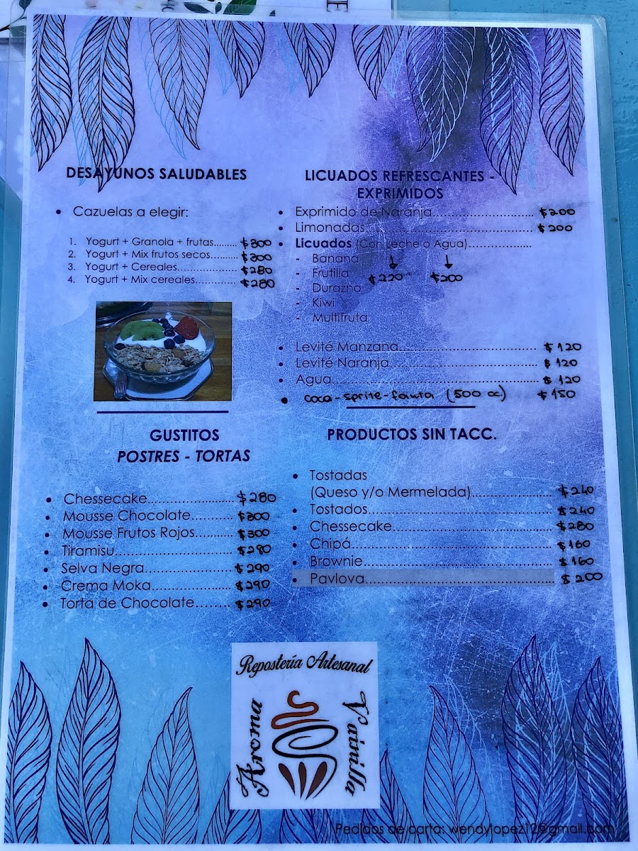 Aroma Vainilla Photo Menu 8