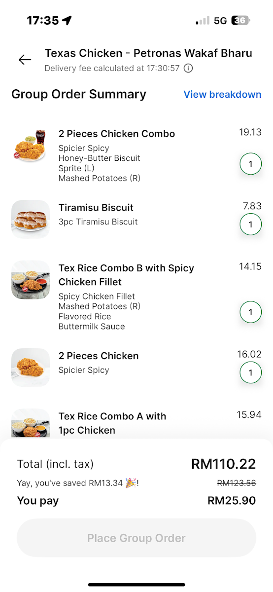 Texas Chicken Petronas Wakaf Bharu Photo Menu 5