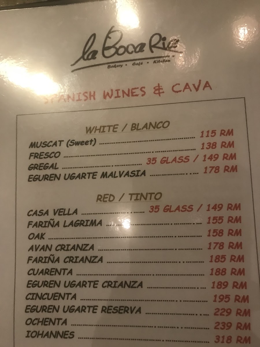 La Boca Ria Spanish Restaurant Photo Menu 10