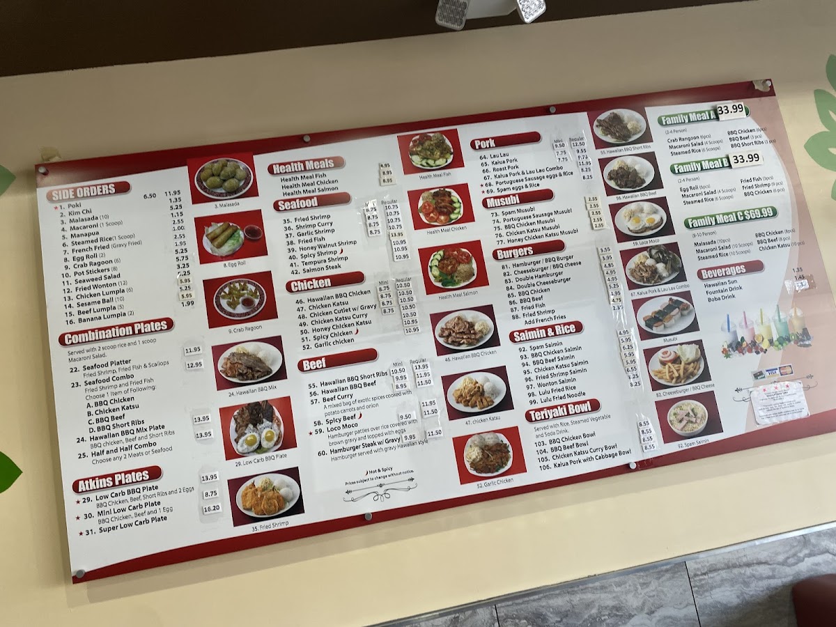 Lulu Hawaiian BBQ Photo Menu 1