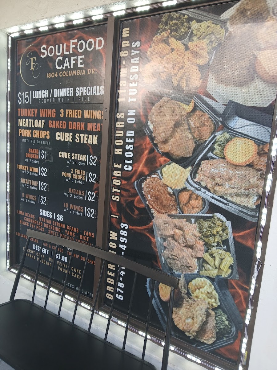 Soul food cafe’ Photo Menu 1