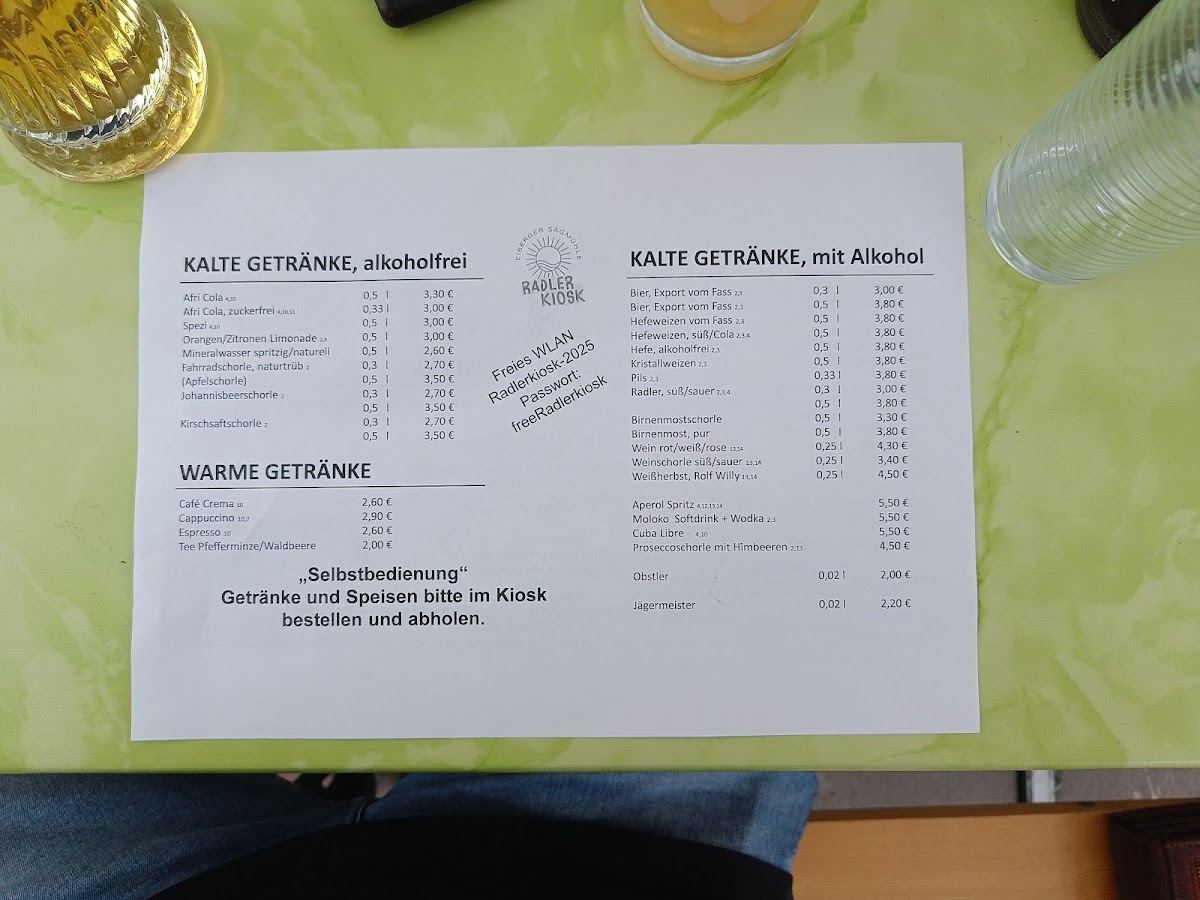 Radlerkiosk Eiberger Sägmühle Photo Menu 2