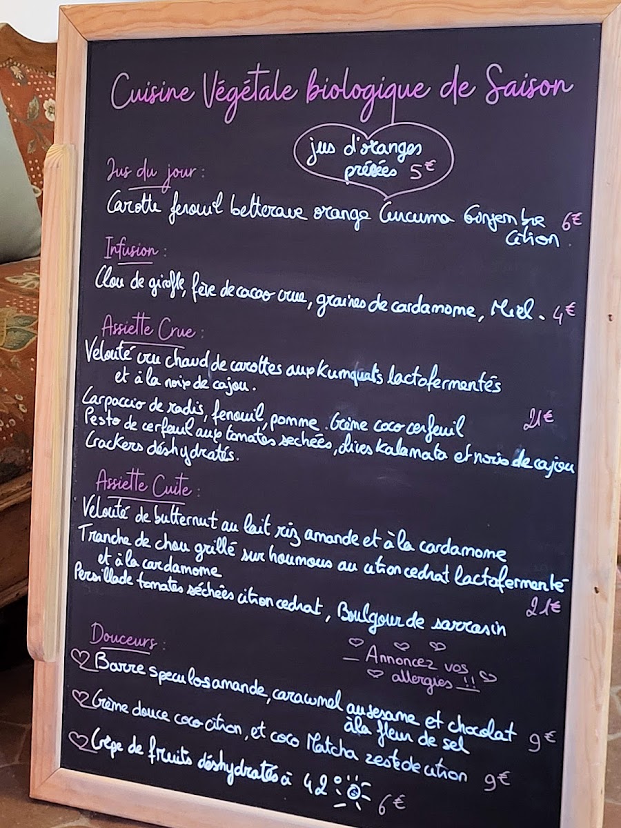 Qui l'eût Cru... ( Bio - Vegan ) Photo Menu 1