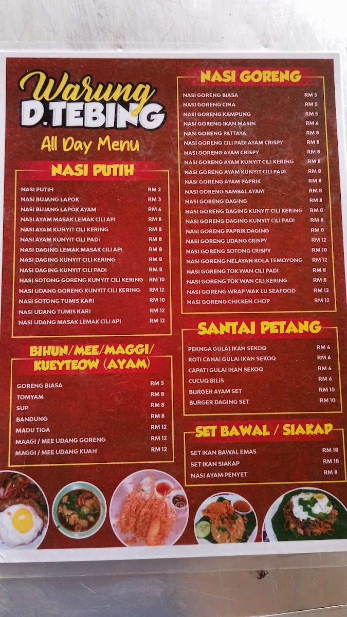 Warung D' Tebing Photo Menu 1