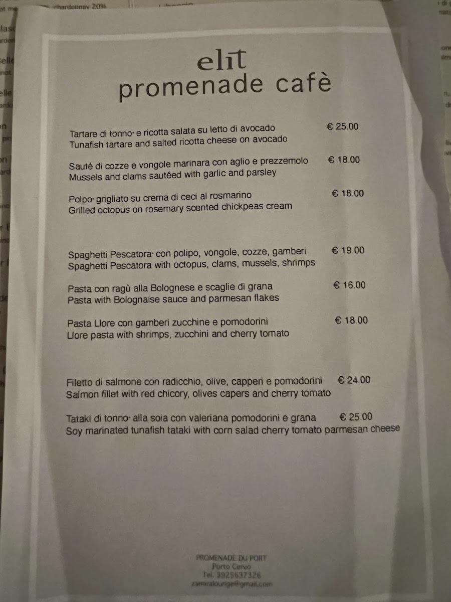 Elit Promenade Cafè Photo Menu 5