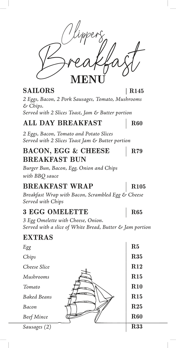 Clippers Bar & Restaurant Photo Menu 2
