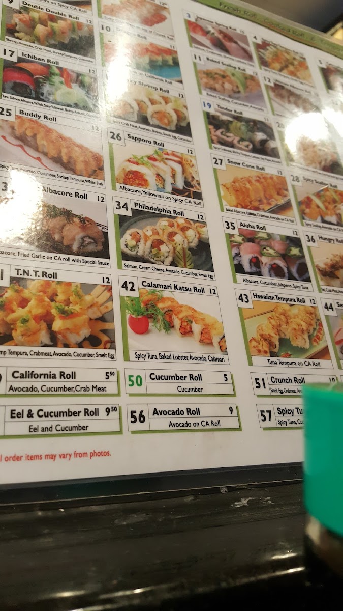 Niko Niko Sushi Photo Menu 5