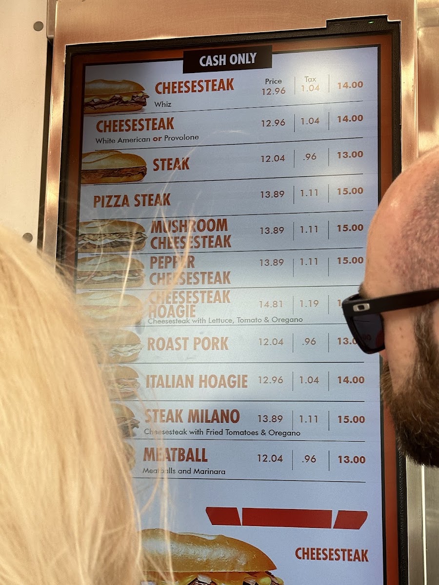 Genos Steaks @ Phila Live! Photo Menu 1