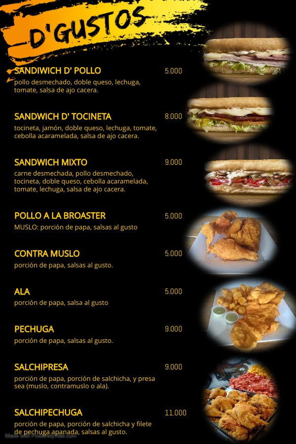 Comidas Rapidas D'gustos.s Photo Menu 3