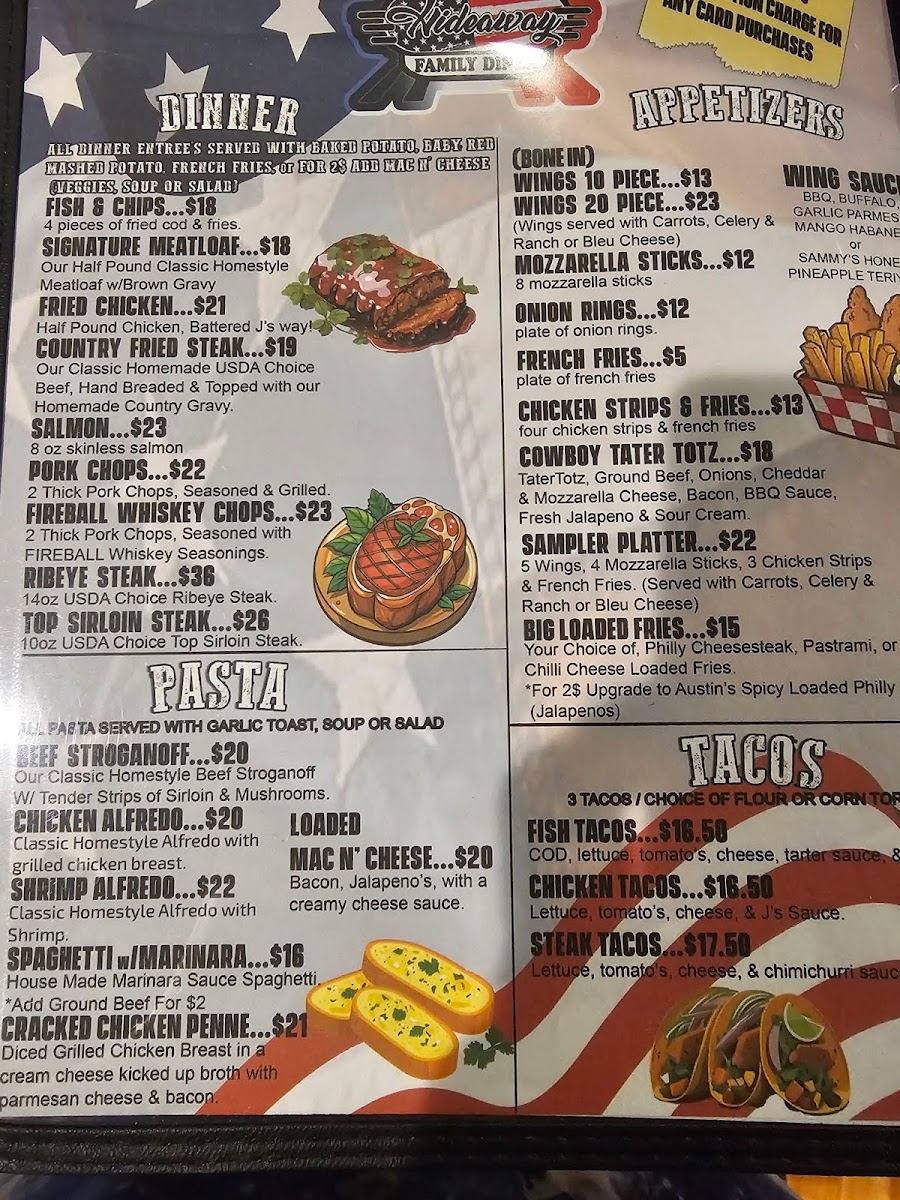 J's Hideaway Tehachapi Photo Menu 1