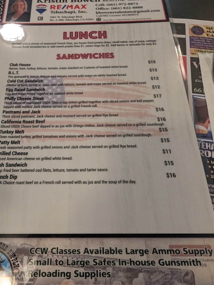 J's Hideaway Tehachapi Photo Menu 6