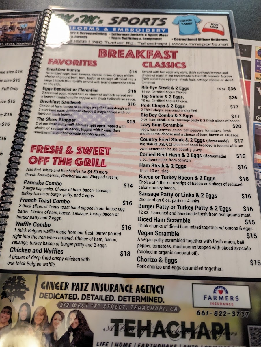 J's Hideaway Tehachapi Photo Menu 7