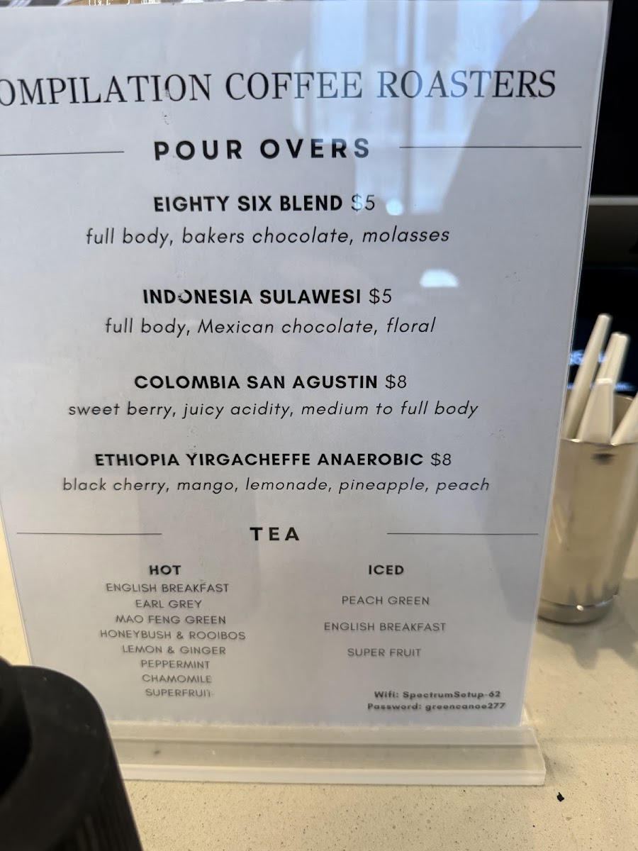 Compilation Coffee Roasters @ Ft. Greene Photo Menu 1