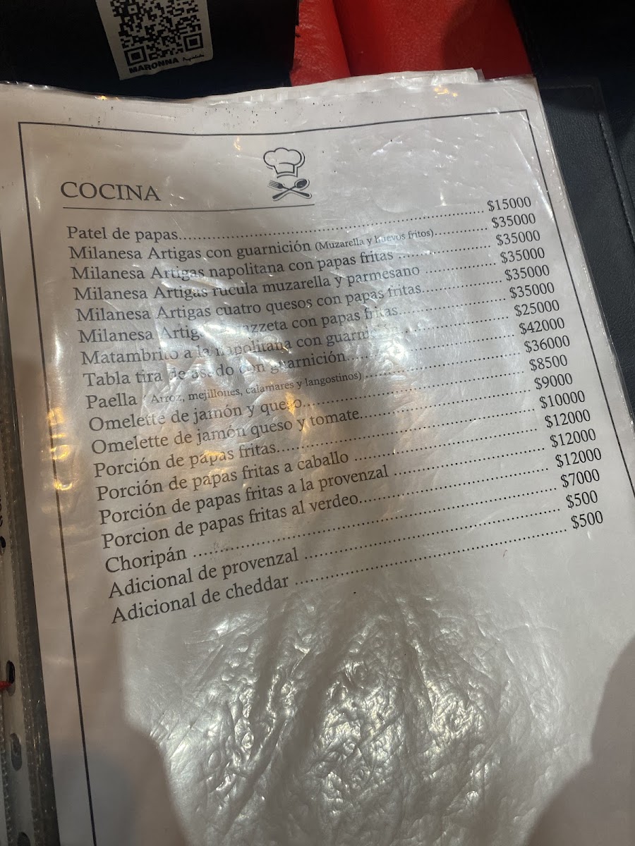 Cafe Bar Cantina Artigas Photo Menu 2