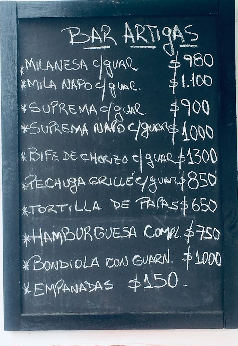 Cafe Bar Cantina Artigas Photo Menu 4