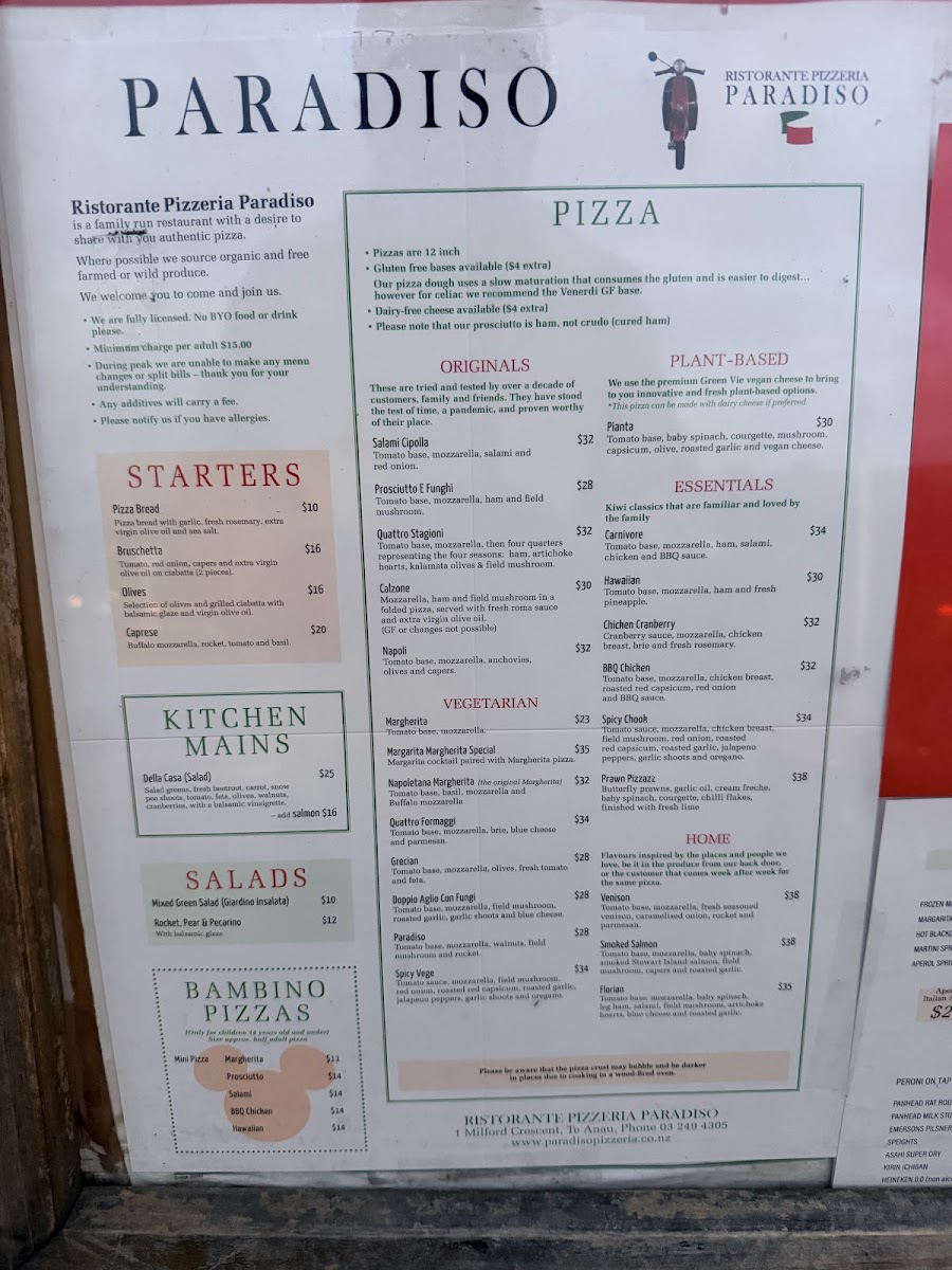 Ristorante Pizzeria Paradiso Photo Menu 2