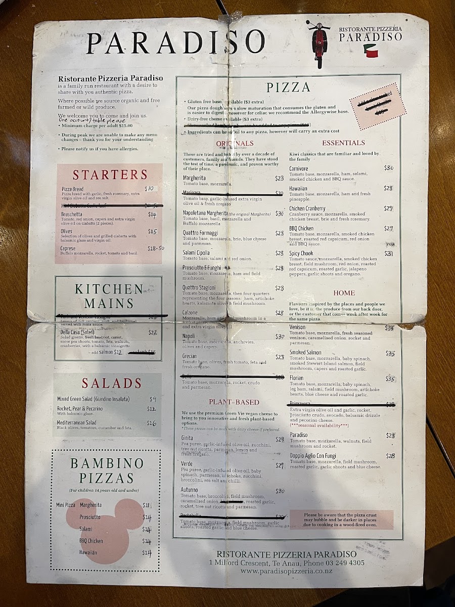 Ristorante Pizzeria Paradiso Photo Menu 3