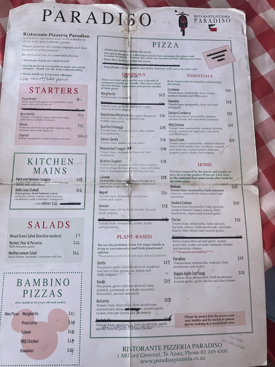 Ristorante Pizzeria Paradiso Photo Menu 4