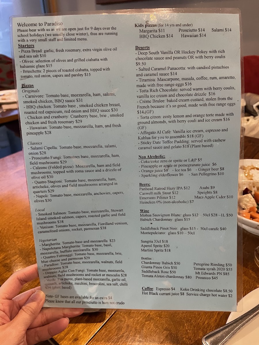 Ristorante Pizzeria Paradiso Photo Menu 6