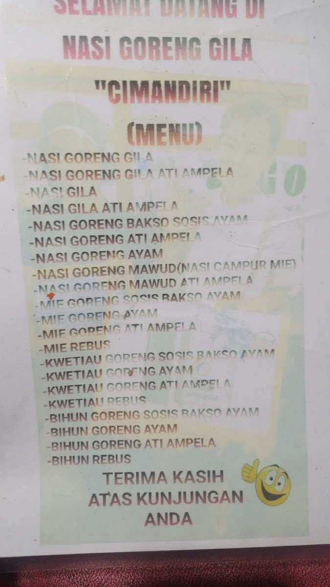 Nasi Goreng Gila Cimandiri Photo Menu 5