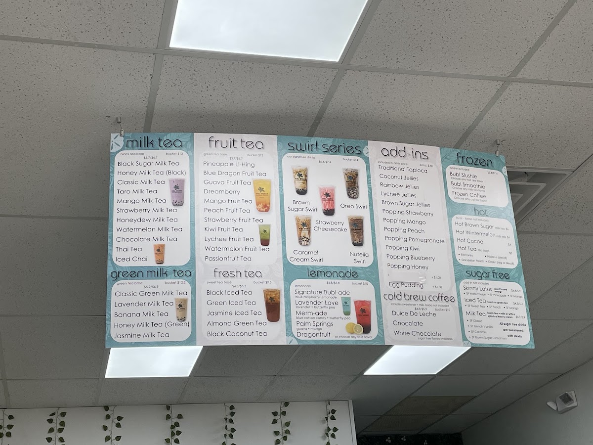 Bubl Works Boba Tea Photo Menu 2